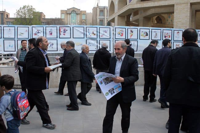 نمایشگاه کاریکاتور دولاند سلمان در تبریز برگزار شد