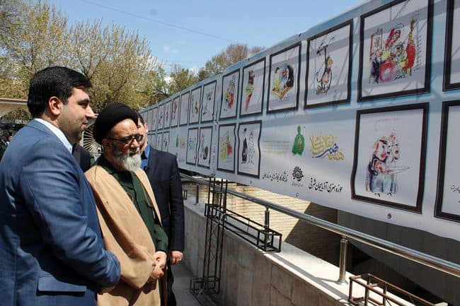 نمایشگاه کاریکاتور دولاند سلمان در تبریز برگزار شد