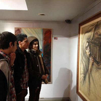 بازدید هنرجویان هنرستان های هنر تهران از مرکز تجسمی حوزه هنری