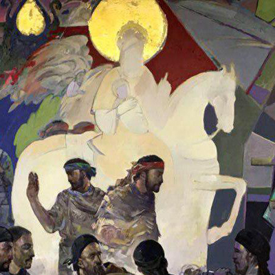 بازنمایش اثر نقاشی «یالثارات الحسین(ع)»