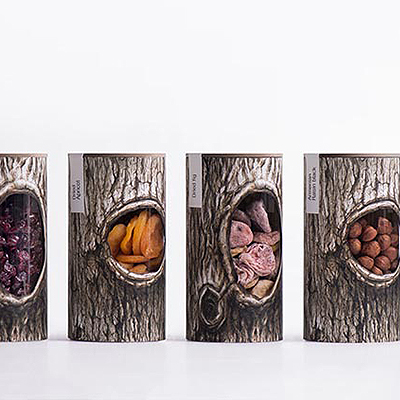 بستهبندی قوطی با الهام از درخت توخالی