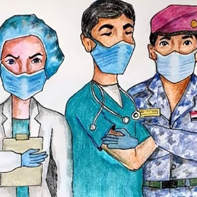 طراحی کارتونهایی با موضوع کرونا بوسیله کارتونیست عراقی